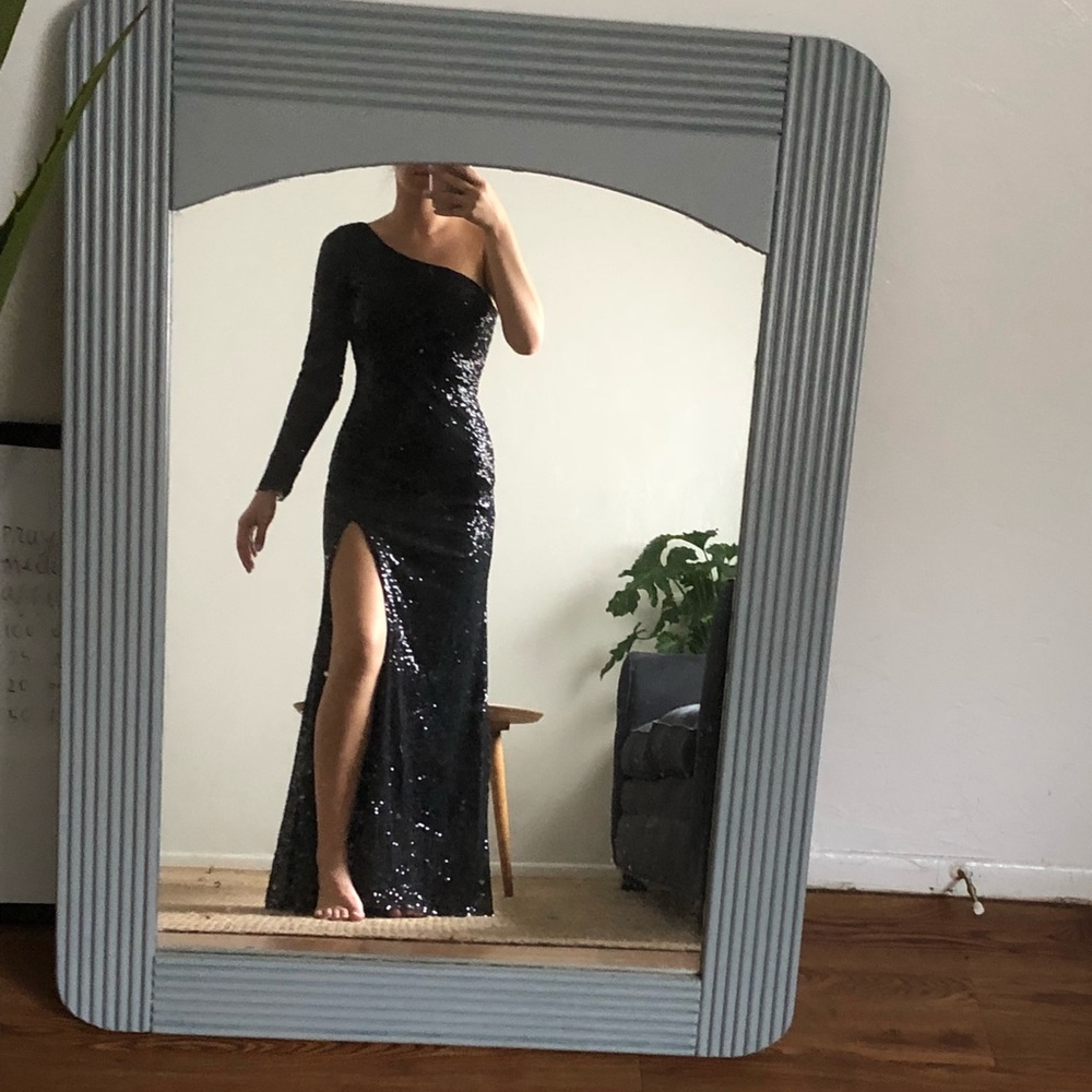 Black sparkly long dress